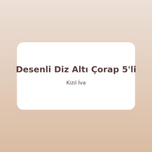Desenli Diz Altı Çorap 5li